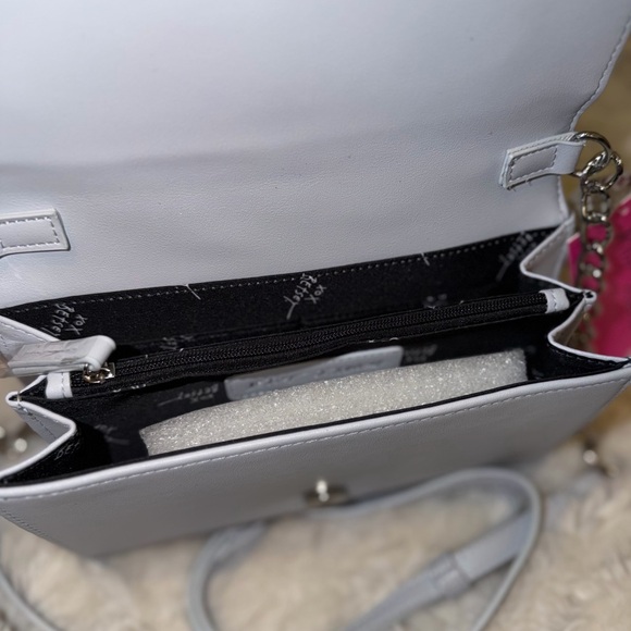 Betsey Johnson Gummy Bear Studded Quilted Blue Crossbody Bag Purse NWT - Picture 4 of 5